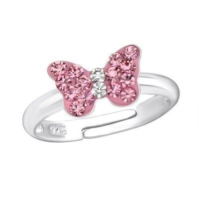Pink pillangó 925 ezüst gyűrű - A4S43628