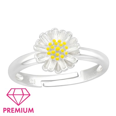 Margaréta virágos állítható ezüst gyűrű - A4S43698