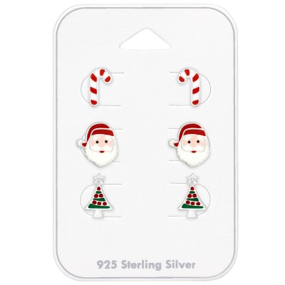 Karácsonyi stift fülbevalók ezüst ékszer szett - A4S39707