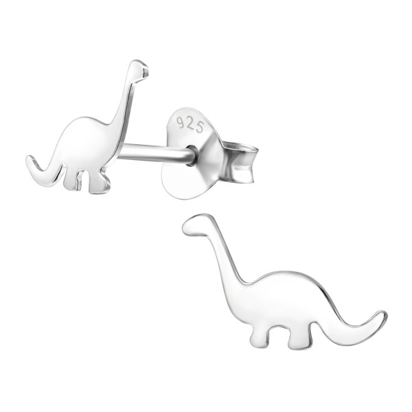 Dinoszaurusz egyszerű ezüst gyermek fülbevaló,1 pár
