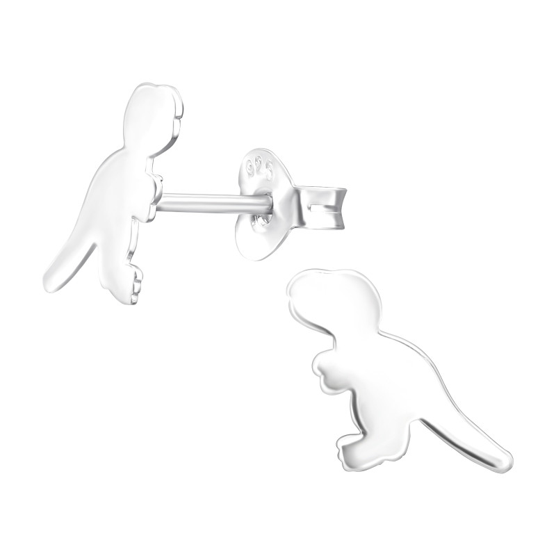 Dinoszaurusz egyszerű ezüst gyermek fülbevaló,1 pár Dinoszaurusz egyszerű ezüst gyermek fülbevaló,1 pár