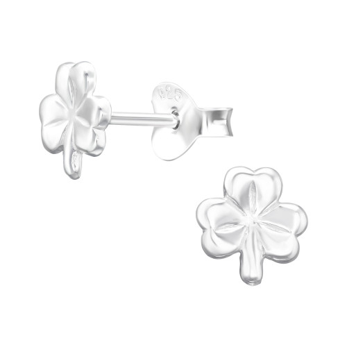 Lóher egyszerű ezüst gyermek fülbevaló,1 pár