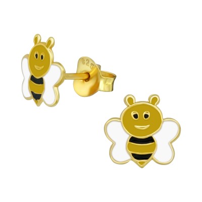 14k aranyozott méh színes fülbevaló - A4S38170