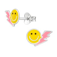 Mosoly és Villám ezüst gyerek fülbevaló
