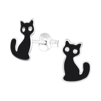Fekete macska fülbevaló - A4S41515