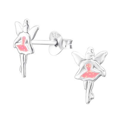 Angyal balerina szárnyakkal, stift ezüst fülbevaló - A4S44572